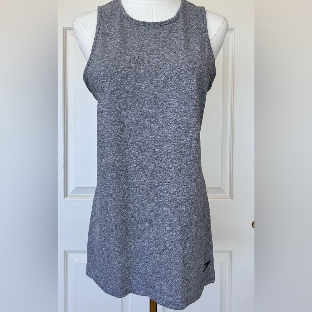 Gymshark Brand A-Line Tank Top Gray Round Neck